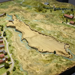 a realistic diorama of azerbaijan