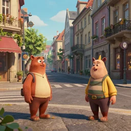 Streetview, oobiedoobers in zoreeblien city by Professor FleaNeedermeyer and Woo Nubely, trending on Artstation, 4k, CGSociety, Unreal Engine