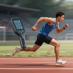 commercial shot of a device that helps run faster, concept art, artstation