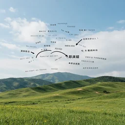 beautiful landscape, now a bunch of nonsense to see what the model does, no idea what happens when I do this, the plan is slightly change some of these words to see at what point the composition changes dramatically