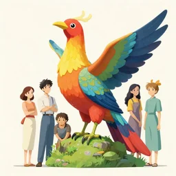 maximalist vibrant sculpture of godly bird painted by makoto shinkai takashi takeuchi studio ghibli, akihiko yoshida, yoshitaka amano, wangechi mutu, clean cel shaded vector art. shutterstock. behance hd by lois van baarle, artgerm, helen huang, rossdraws, illustration