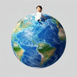 Flat Earth sitting on a Round Earth