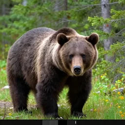 trail cam footage of a bear, highly detailed, 4 k