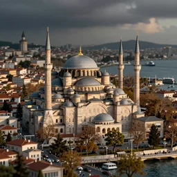 a miniature diorama of downtown istambul, macro photography