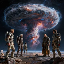 a cosmic storm in space by paolo eleuteri serpieri and tomer hanuka and chesley bonestell and daniel merriam and tomokazu matsuyama, unreal engine, high resolution render, featured on artstation, octane, 8 k, highly intricate details, vivid colors