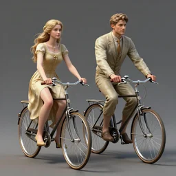 ada and mikołaj in zieleniewo on bikes, 8 k, fantasy, smooth, subtle shadows, fine details, octane render, stunning, intricate, elegant, highly detailed, digital painting, artstation, smooth, sharp focus, raw