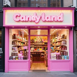 big candyland shop, chocolate shop, snacks shop in times square