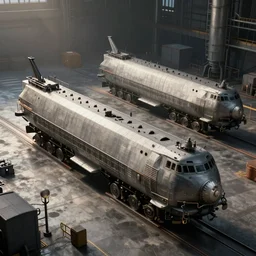 game concept art, a industrial space freighters, zbrush, no background