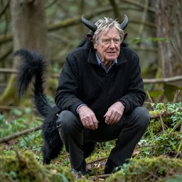 Sir David Attenborough in the woods with the Jersey Devil