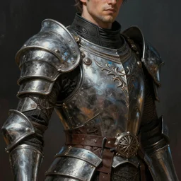 unknown the elder scrolls vi character portrait partially clothed in metal - plated battle armor atmospheric lighting painted intricate volume