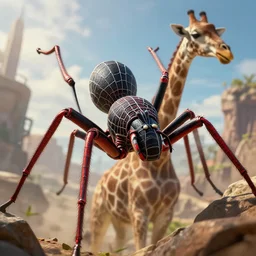 epic professional digital art of 🕷🕸🦒 best on artstation, cgsociety, wlop, Behance, pixiv, astonishing, impressive, outstanding, epic, cinematic, stunning, gorgeous, much detail, much wow, masterpiece.