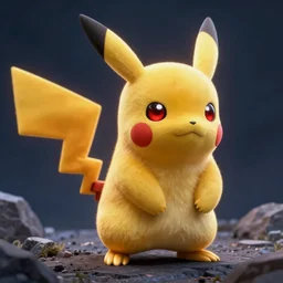 Terminator pikachu, scene where his endoskelet gets exposed his eye glows red