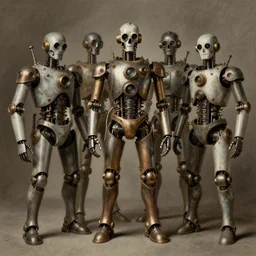 portraits of steampunk robots by Louis Daguerre