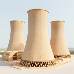 A wooden nuclear power plant, Feng Zhu, architecture art