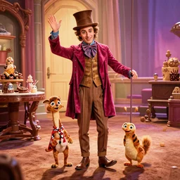 willy wonka and the chocolate factory, in the style of zootopia