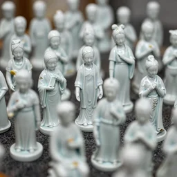 a pile of porcelain statuettes of iphones, amazing craftsmanship, tilt shift, Tamron SP 90mm F/2.8 Di VC USD Macro