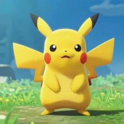 Film still of Pikachu, from The Legend of Zelda: Breath of the Wild (2017 video game)