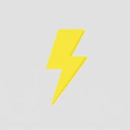 electric lightning bolt logo, minimalist, yellow and cyan color palette, vector art