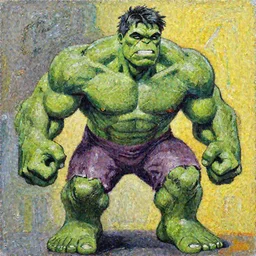 a Painting by Jean Michel Basquiat about The Hulk