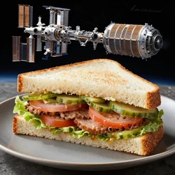 soldier sandwich protecting orbital space station