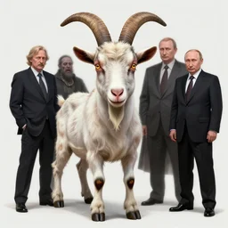 vladimir putin, anthropomorphic goat with putin face, hybrid, macabre, horror, by donato giancola and greg rutkowski and wayne barlow and zdzisław beksinski, digital art