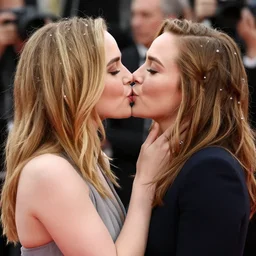 brie larson and amber heard kissing