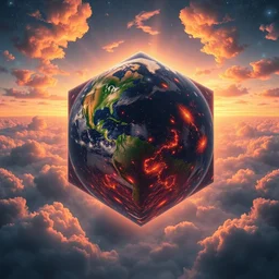 the earth is a cube by michael divine, very very beautiful, trending on artstation