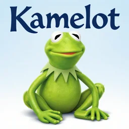 kamelot album cover featuring kermit the frog, art by stefan heilemann, power metal album cover, gothic fantasy, trending on artstation