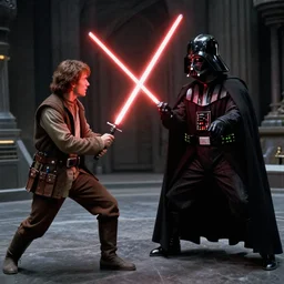 leia organa from star wars episode 6 fights darth vader