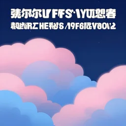 pink and blue clouds in space, smooth, cartoonish vector style, background artwork, digital art, award winning
