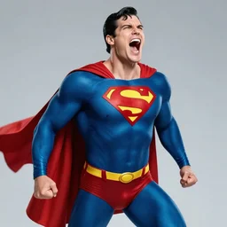 Superman yelling !
