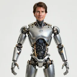 animatronic Tom Cruise, exposed mechanics, photo, Stan Winston studios, detailed, 4k