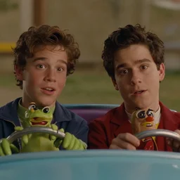a cinematic still of meeboo bohtrops, olmsted, shmiggle biggles in the bleem podorkers, closeup