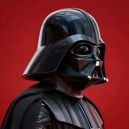 darth vader, profile pic, red background, accurate anatomy, highly detailed, digital art, epic,