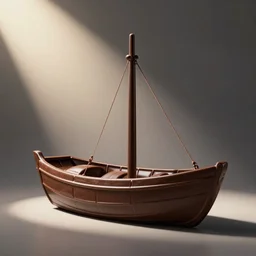 Boat made of chocolate