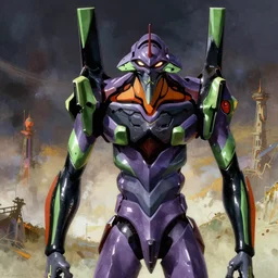 evangelion, the world comes to a closes, something's gotta give for the final form of evangelion, detailed, impressionistic by james gurney, willem claesz heda and j. dickenson