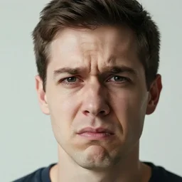 man with a fear expression in his face, detailed face, hd