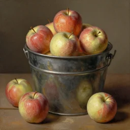 a bushel of apples painted by bierstadt