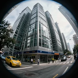 street view, dystopian!!!!!!, trending on artstation, fisheye!!! lens