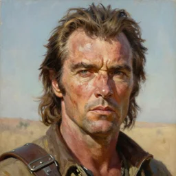 portrait of jack nicholson as a scheming warlord character in mad max 2 : the road warrior, film still, detailed realism face in painting, detailed beautiful portrait, oil painting masterpiece, 8 k resolution, smooth, sharp focus, trending on artstation, by rembrandt