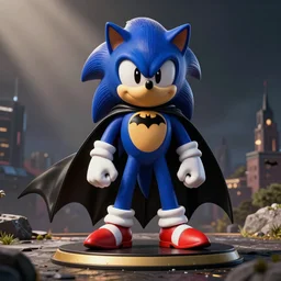 sonic the hedgehog as batman, promotional render
