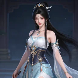 数 码 概 念 美 术 少 女 幻 想 mmorpg 女 主 角, 浣 鳞 梦 泽