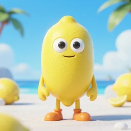 a creep lemon character, photograph, 8k