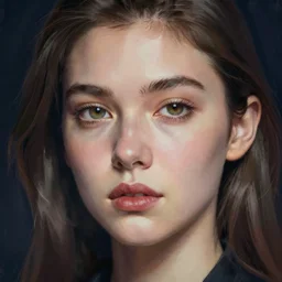 portrait of a female, extreme fine detail background, night, highly detailed, high quality, digital painting, hyperrealistic, by jeremy mann and mark ryden