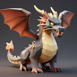 Dragon low poly , photo , trending on artstation , Matte painting ,Hyperdetailed , CGSociety