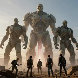 lost souls feeding the eternal machine, epic shot, philosophical, low camera angle, titans, monumental, epic scope, very detailed, clear, dawn, by artgerm, ed repka, cloverfield movie, julie bell, beeple and Greg Rutkowski, airbrush, science fantasy, 80s, concept art, matte painting, Smooth gradients, octane render, 8k, High contrast, duo tone, depth of field, volumetric lightning, very coherent artwork