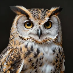 the portrait of the absurdly beautiful, graceful, elegant, sophisticated, realistic owl, an ultrafine hyperdetailed illustration by kim jung gi, irakli nadar, intricate linework, bright colors, octopath traveler, final fantasy, unreal engine highly rendered, global illumination, radiant light, detailed and intricate environment