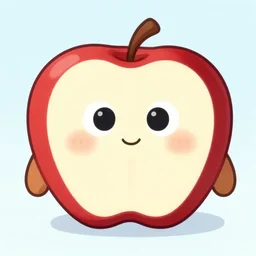 anthropomorphic apple