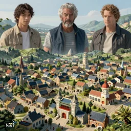 raymond swanland and andreas rocha and james gurney and artstation detailed digital art of a final fantasy 1 5 town, cinematic composition, unreal engine, hyper realism, realistic shading, blender render, octane render, detailed textures, very wide shot