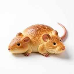 rat - shaped bread, food photography, studio lighting, delicious